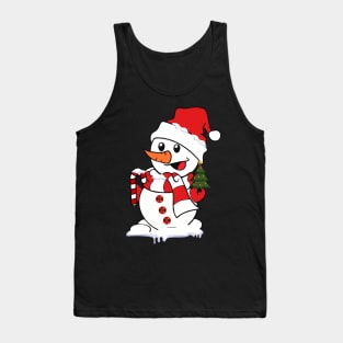 Funny Snowman Christmas Tree Xmas Gift Tank Top